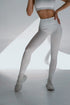 Basic Ribbed Leggings White