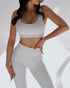 Basic Ribbed Leggings White